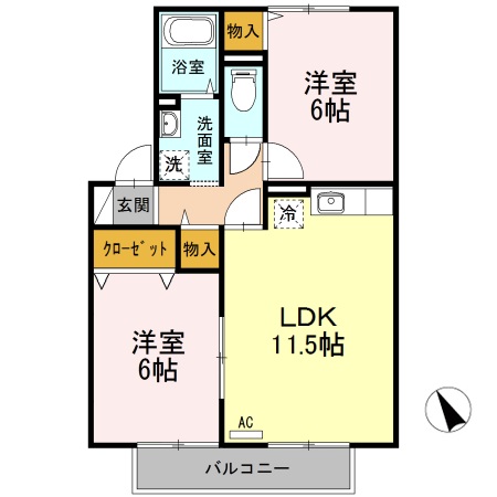 ファミール A/Bの間取り