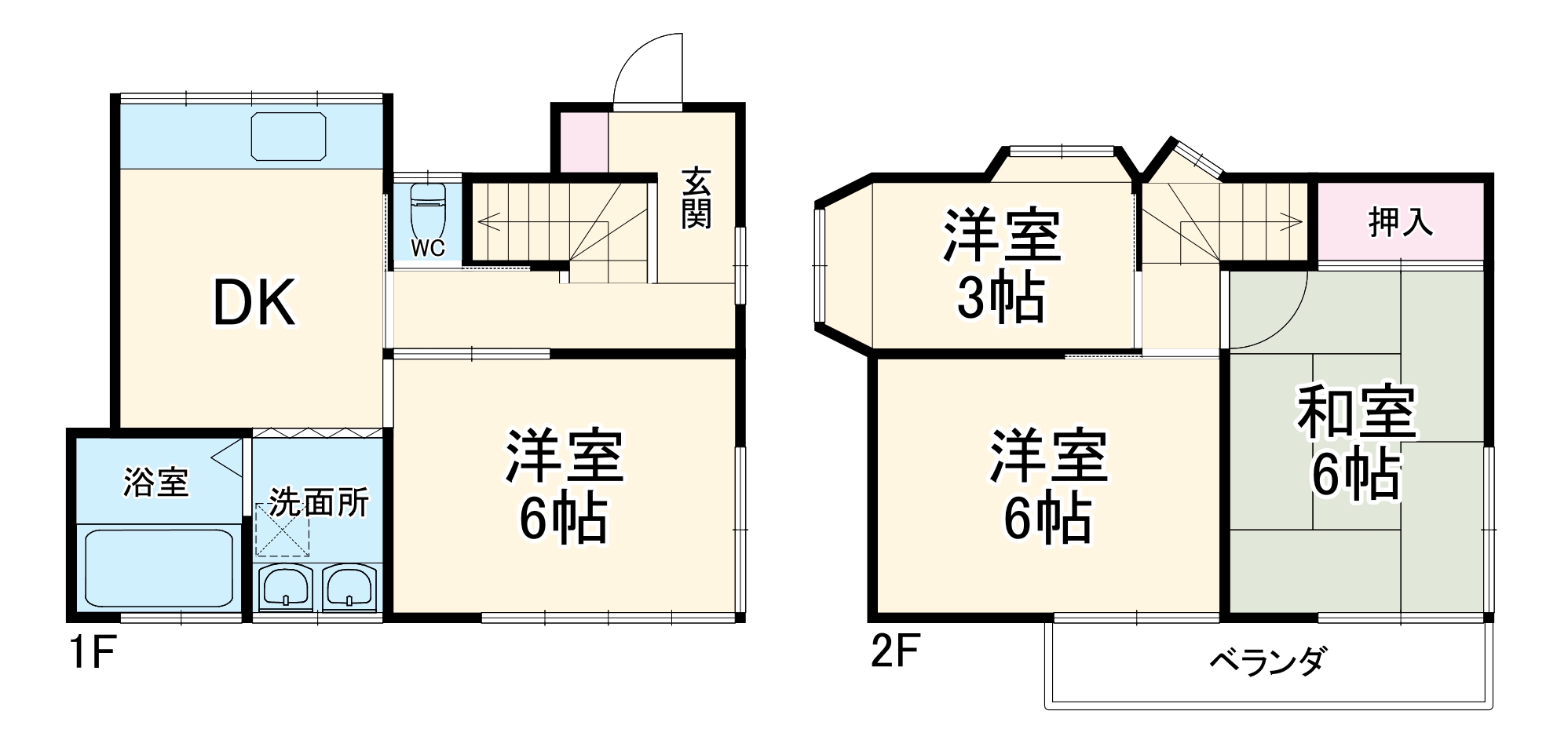 香取貸家の間取り