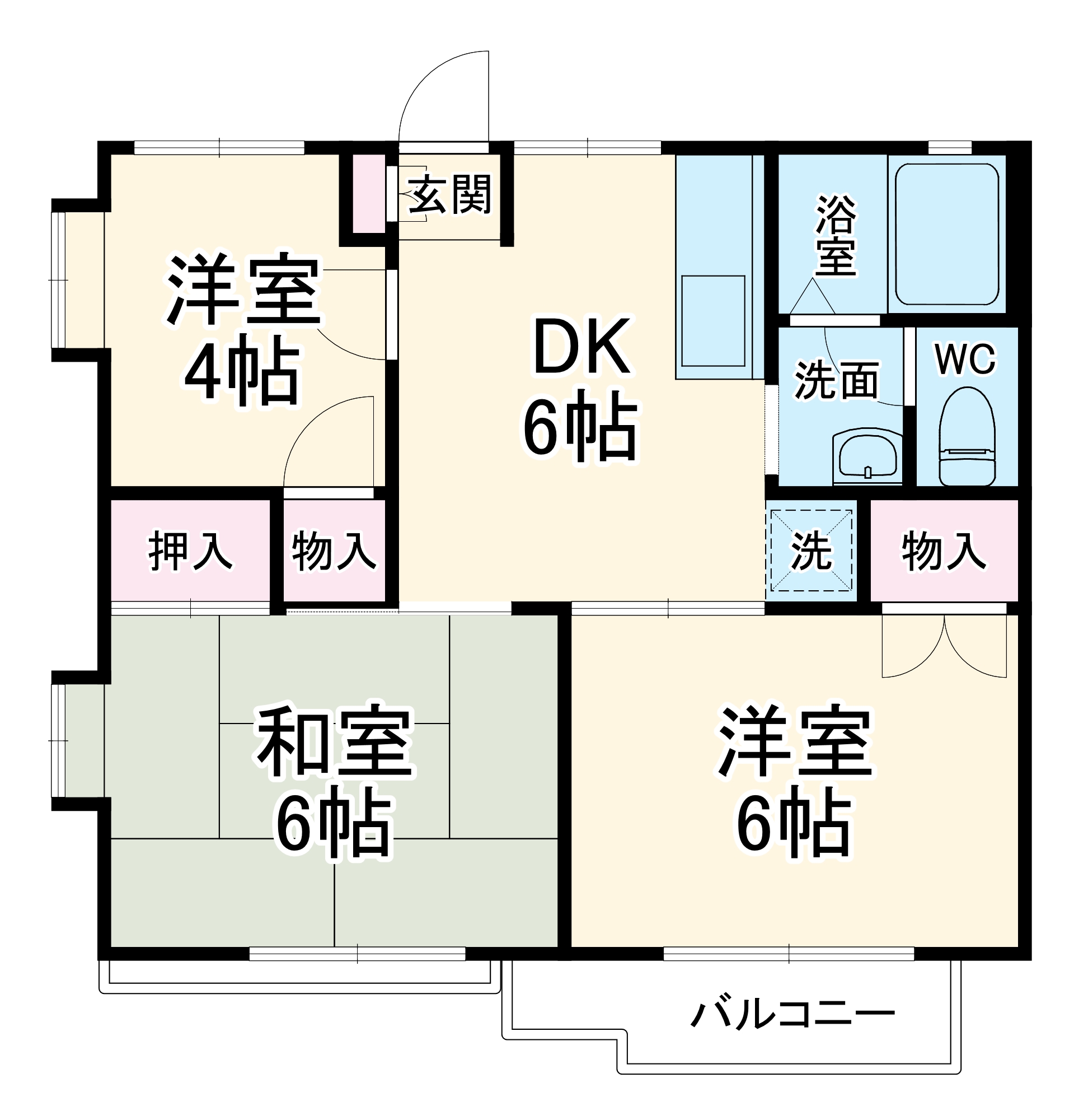 コモディータ新川崎の間取り
