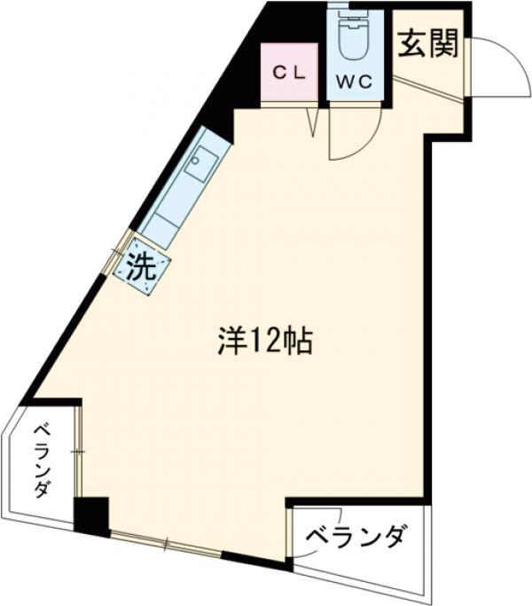 青戸の完工年月(2000年3月)築の賃貸マンションの間取り