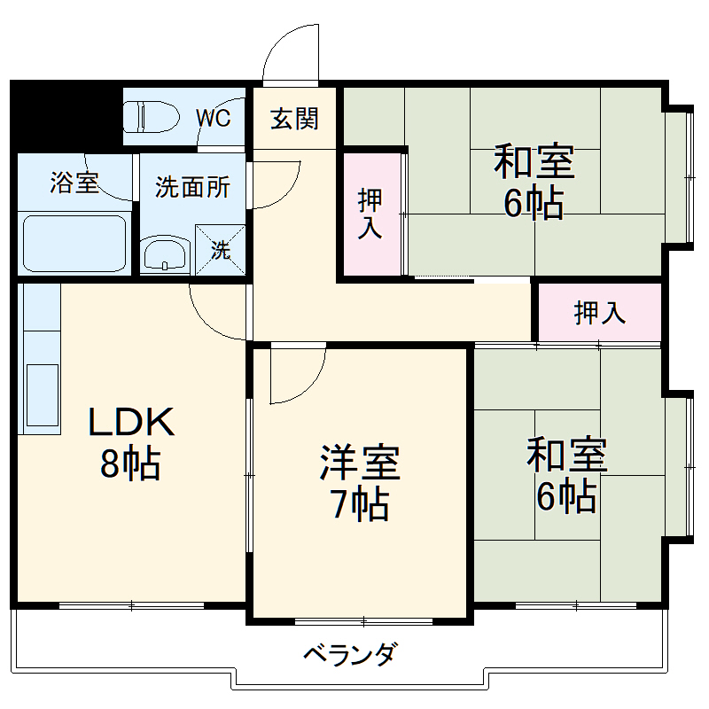 メゾングリーンヒルの間取り