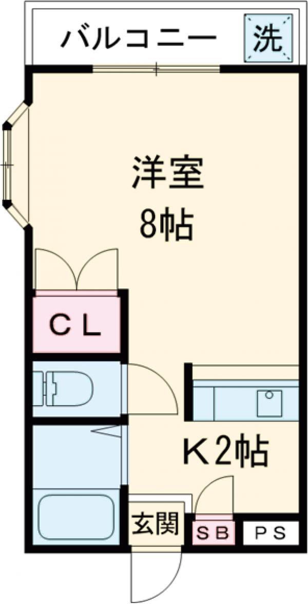 高井戸東の完工年月(1992年2月)築の賃貸マンションの間取り