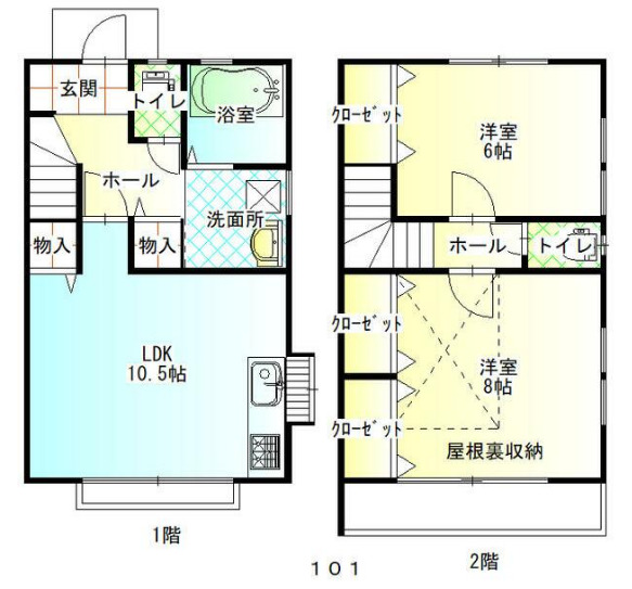 サウスコートFの間取り