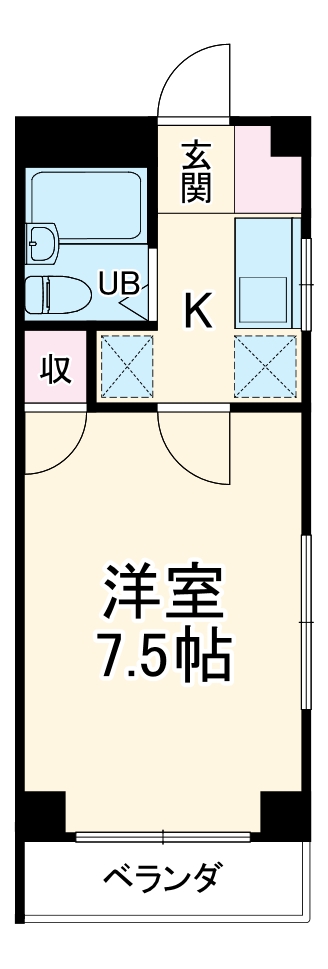 西所沢の完工年月(2002年3月)築の賃貸マンションの間取り