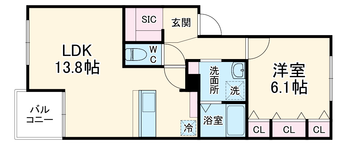 ヴィラージュ戸塚壱番館の間取り
