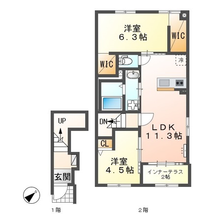 清水区船原アパートの間取り