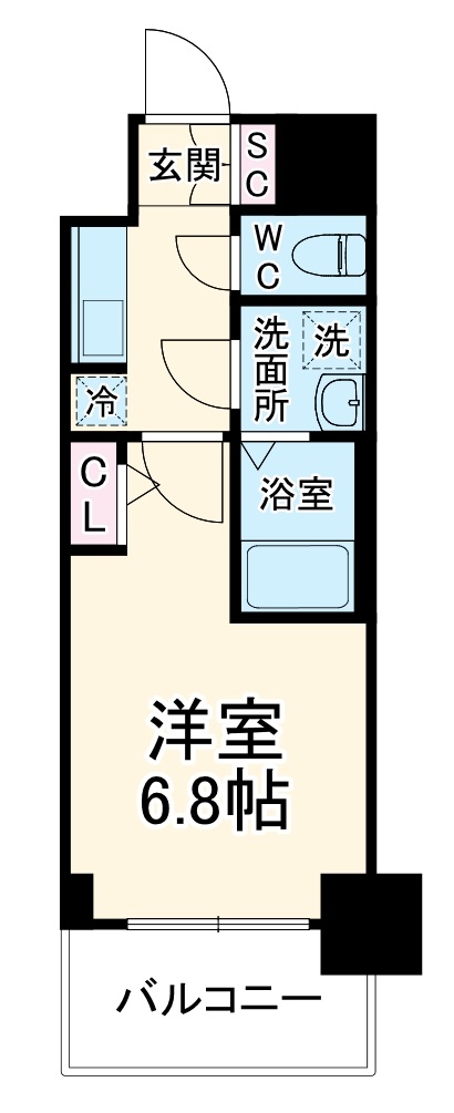 千代田の完工年月(2017年8月)築の賃貸マンションの間取り