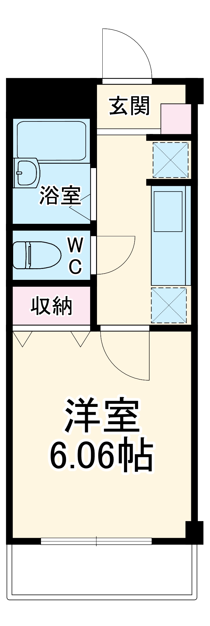 滝不動駅前ビルの間取り