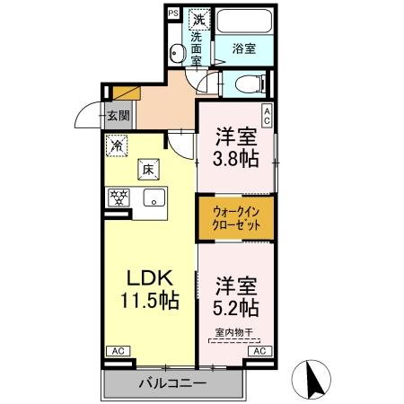 D-SOLACE津田沼Ⅱの間取り