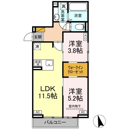 D-SOLACE津田沼Ⅱの間取り