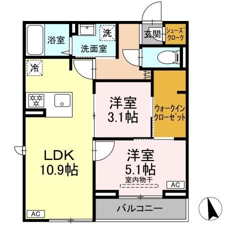 D-SOLACE津田沼Ⅱの間取り