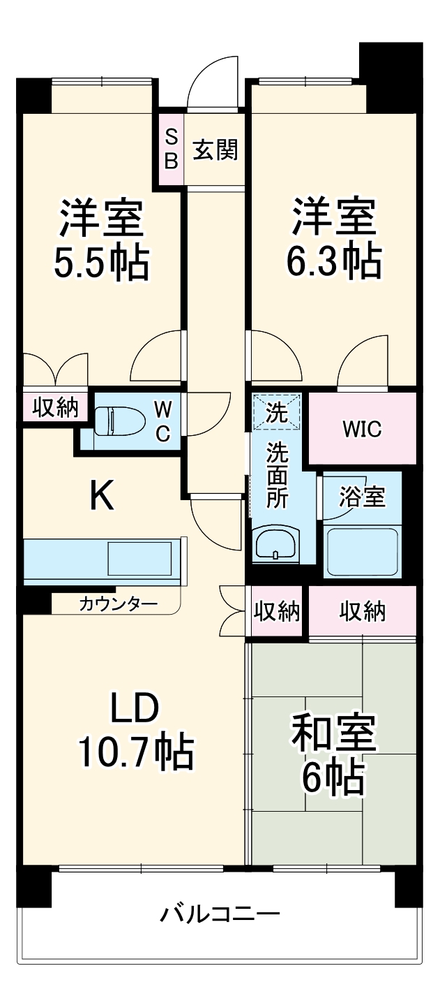 ファインクレスト若葉台の間取り