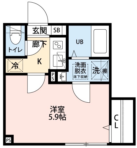 津川サンライト足立の間取り