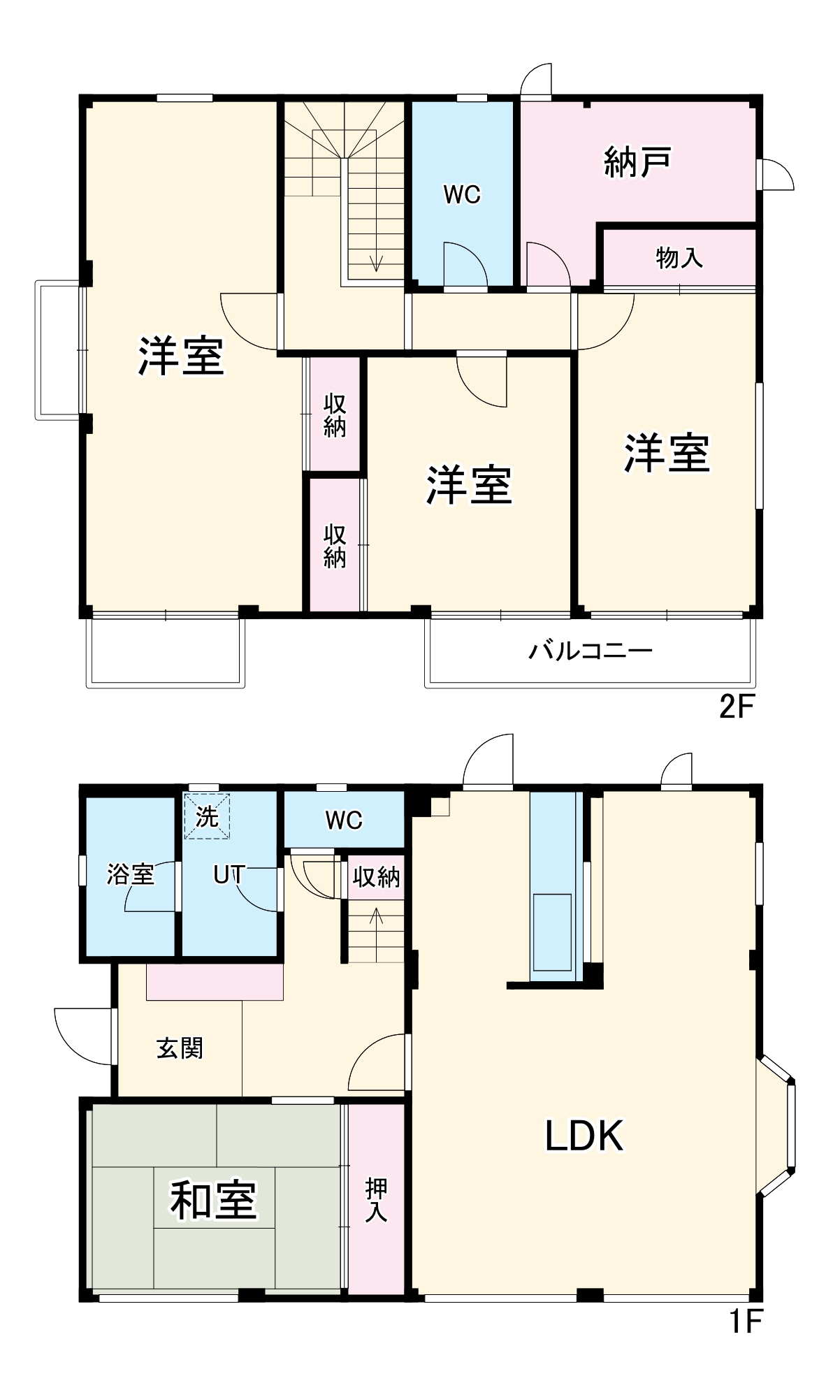 犬山長者町貸家の間取り