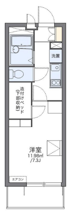 レオパレスブルースカイの間取り