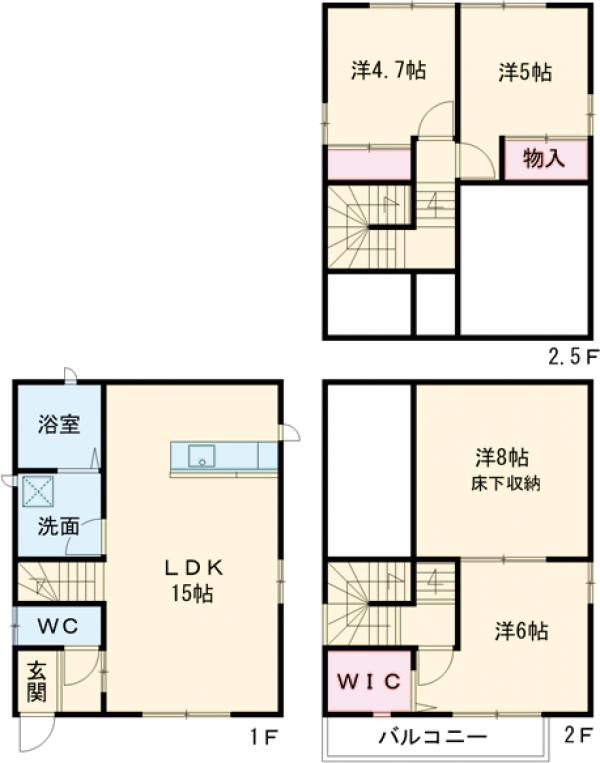 セレクトムーンBの間取り