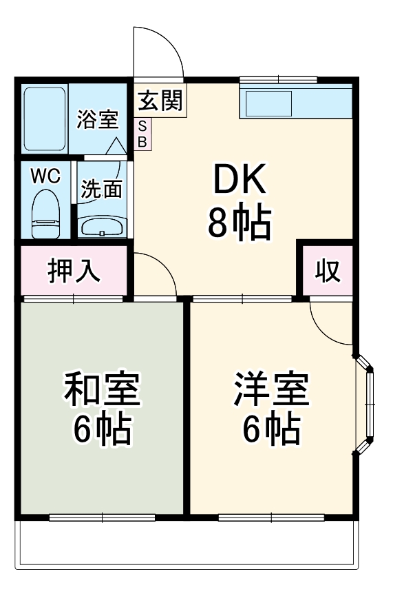 グリーンハイツBの間取り