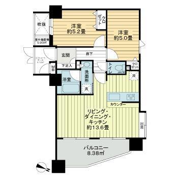 グランシティ川崎の間取り