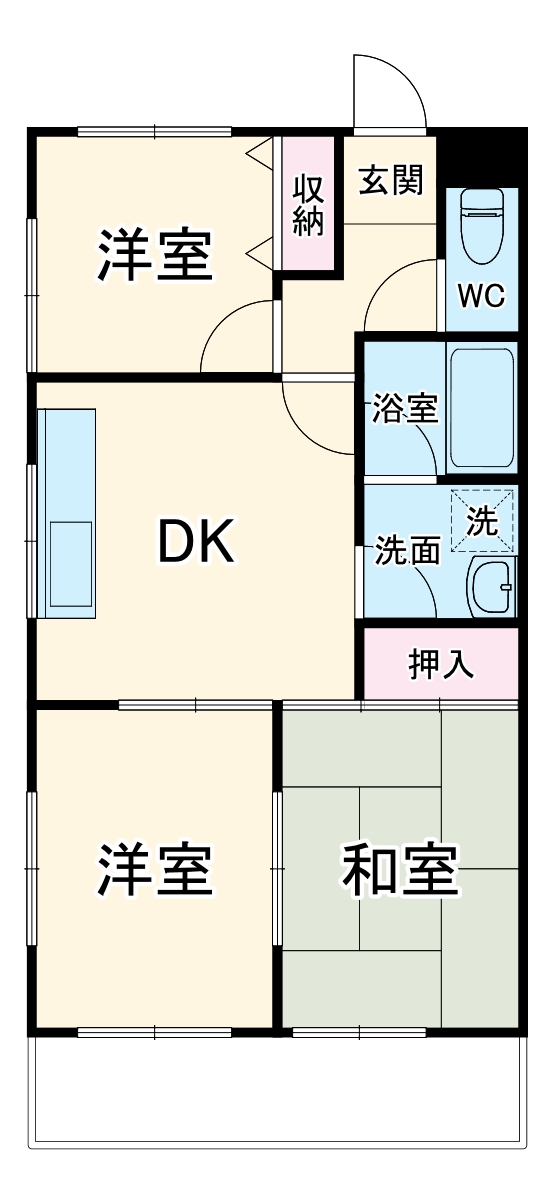 パティオ杁ヶ池の間取り