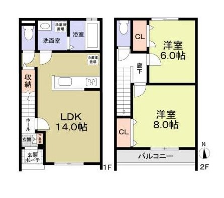 J Wing East/Westの間取り