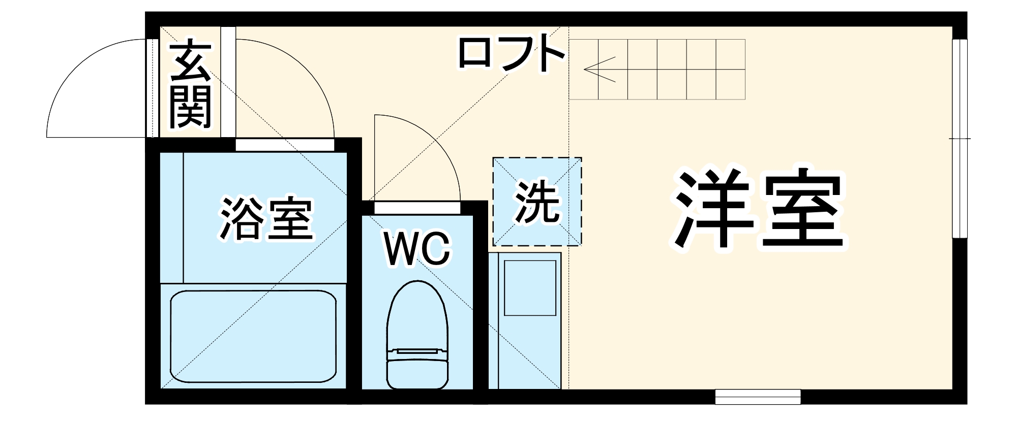 ユナイト石川町ジェフ・ベックの間取り