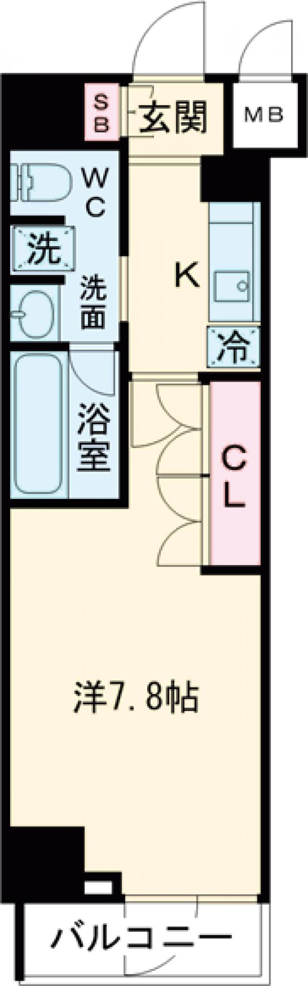 アジールコート品川中延サウスの間取り