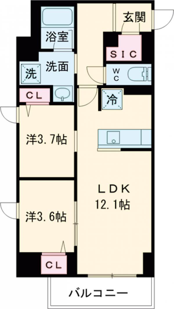 ドゥーエ尾久の間取り