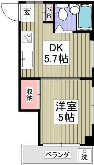タウンハイツ七島の間取り