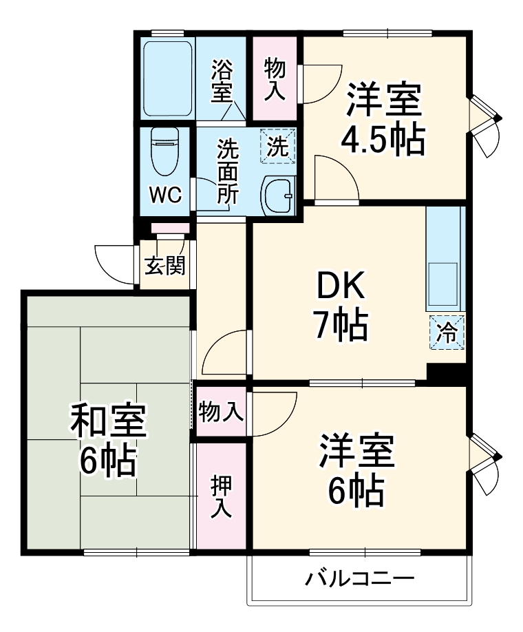 エスティーヌ津田沼Ⅱの間取り