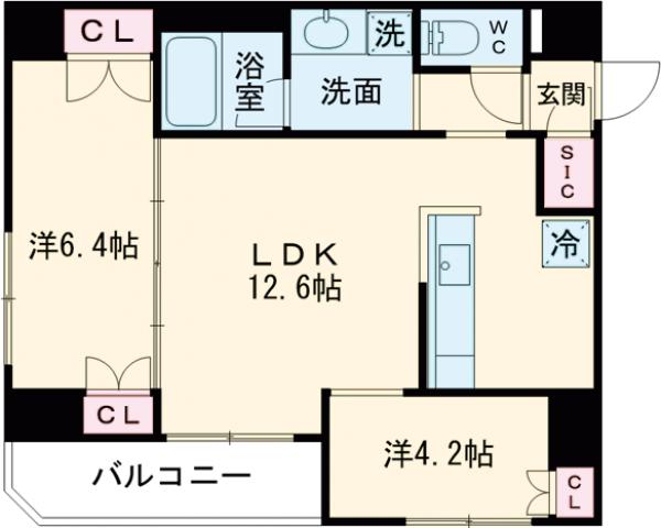 プラネソシエプラス旗の台の間取り