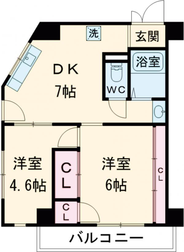 Uハイツ上野毛の間取り