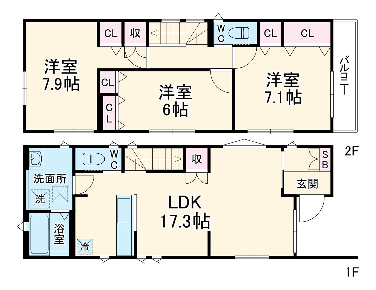 Ｋｏｌｅｔ稲毛六方町の間取り