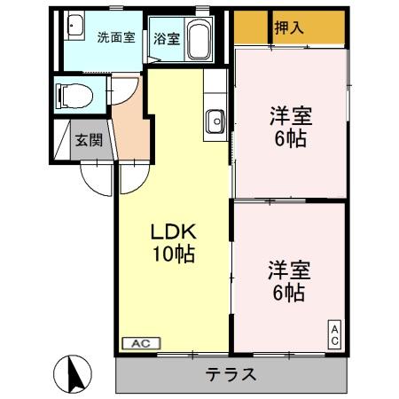 ポートストーク Dの間取り