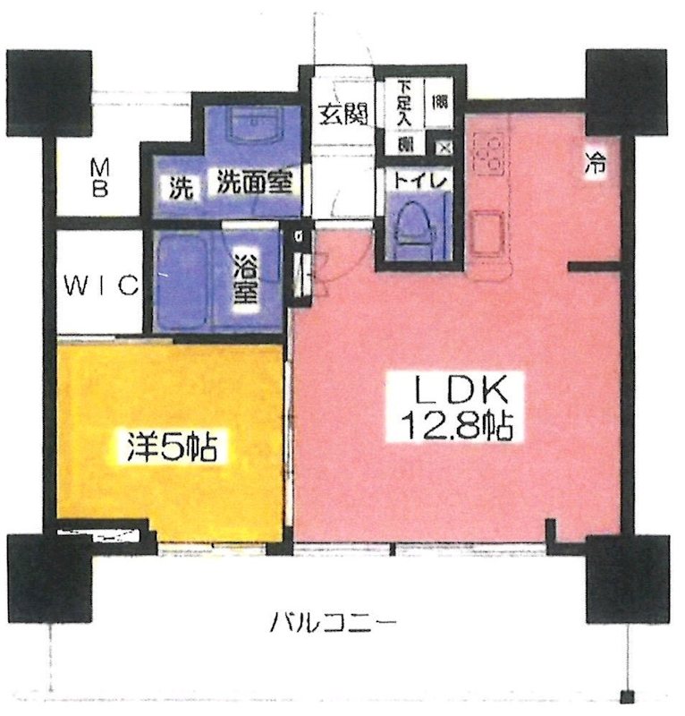 布田の完工年月(2015年3月)築の賃貸マンションの間取り