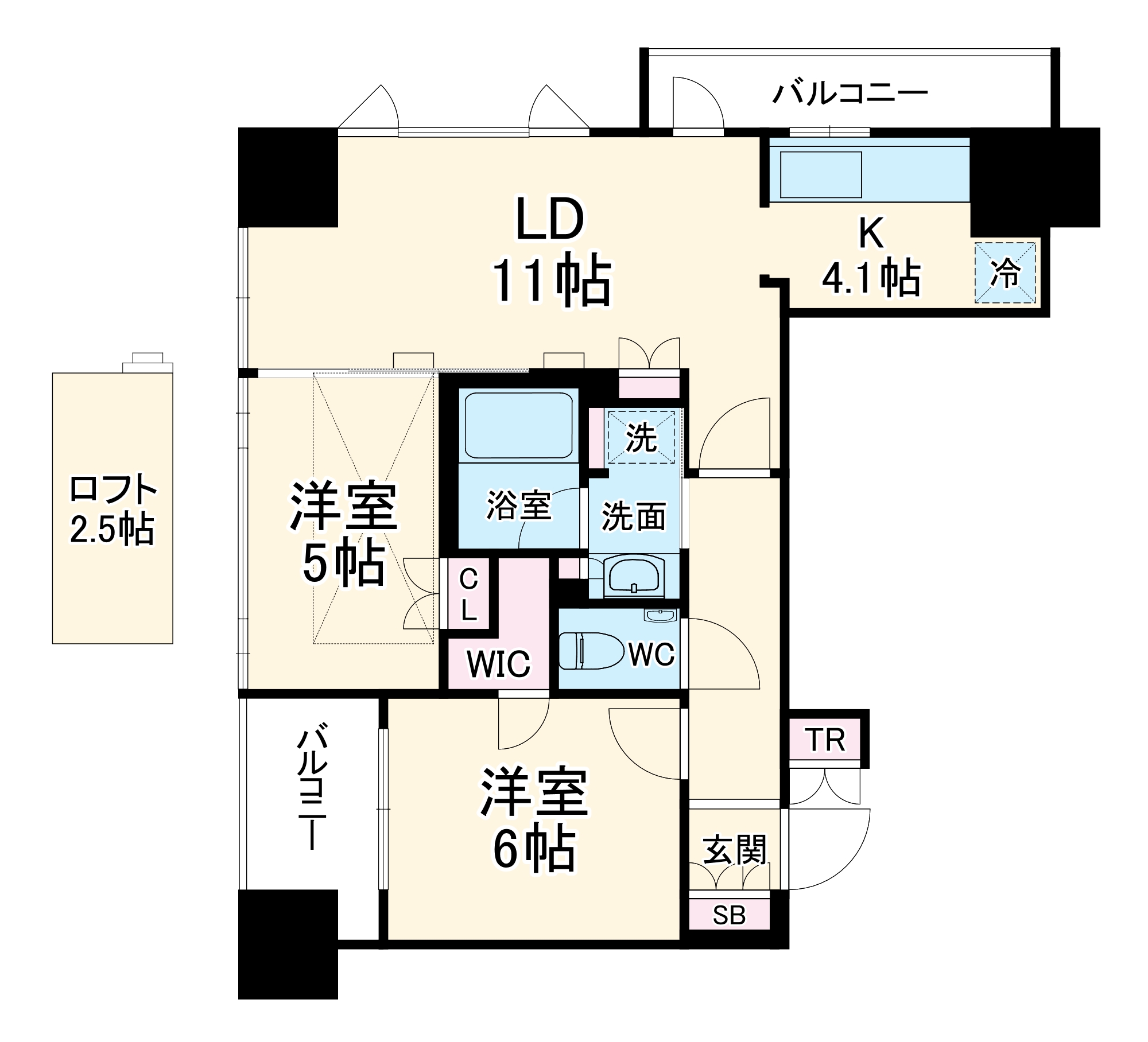 コンフォリア大宮の間取り