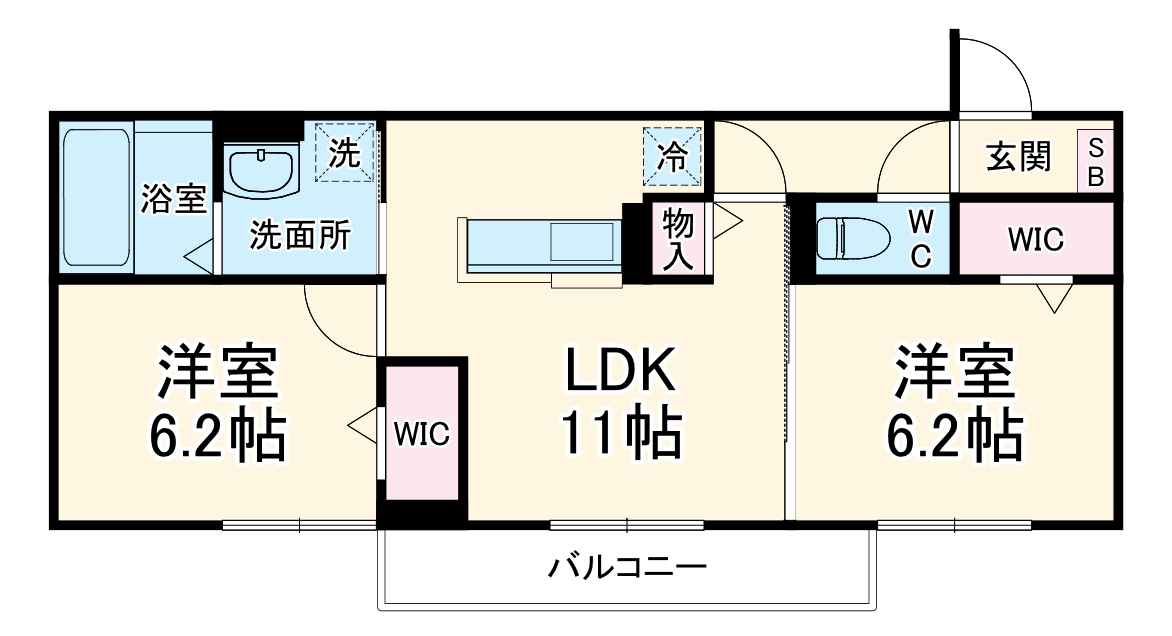 マーレ鴨川の間取り