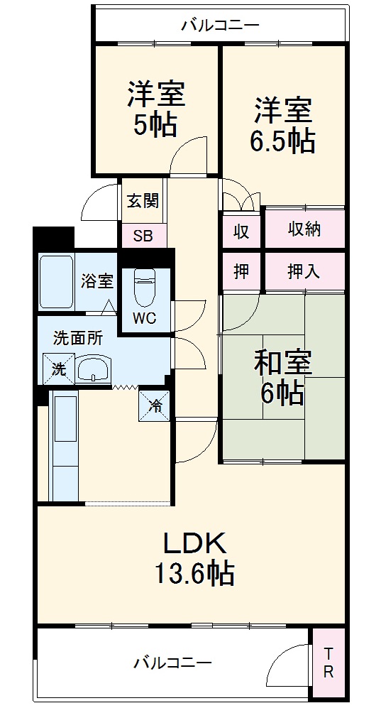 サンセレクト東薬円台の間取り
