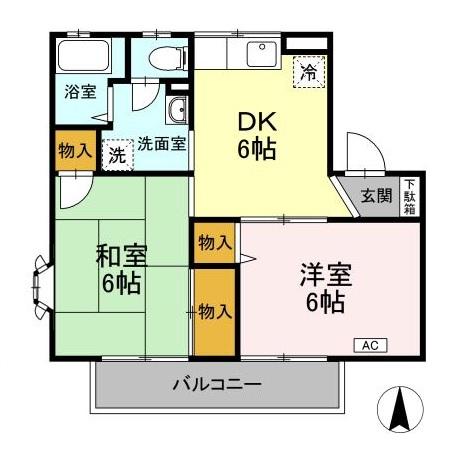 グレース宮前Aの間取り