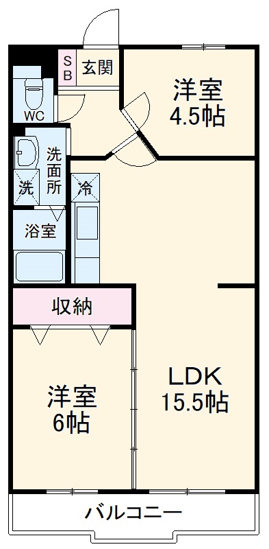 コンフォール実花の間取り