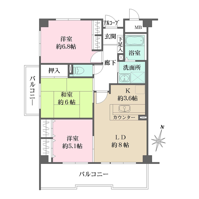 コモドの間取り