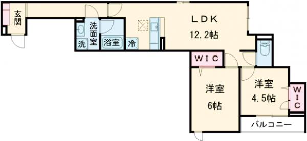 セレスティア江北Ⅱの間取り