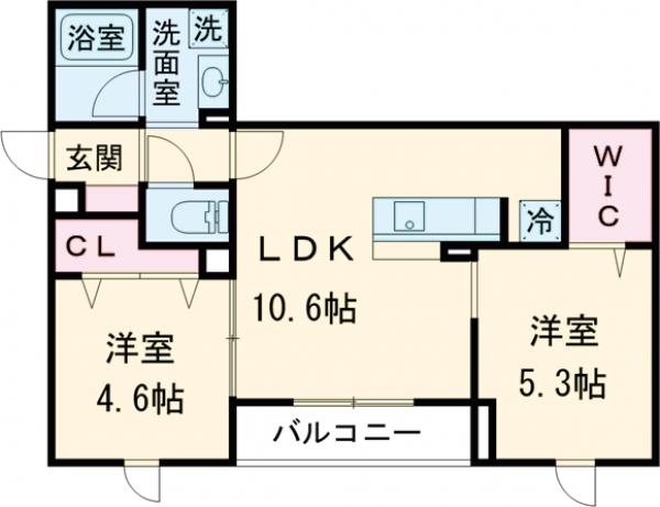 セレスティア江北Ⅱの間取り