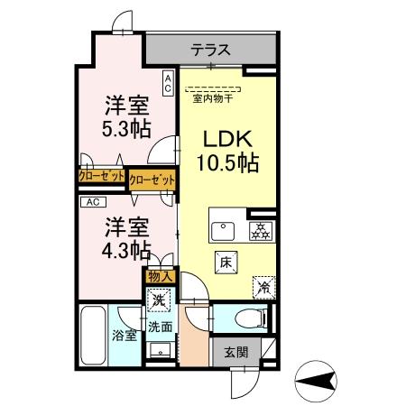 セレスティア西寺尾Aの間取り
