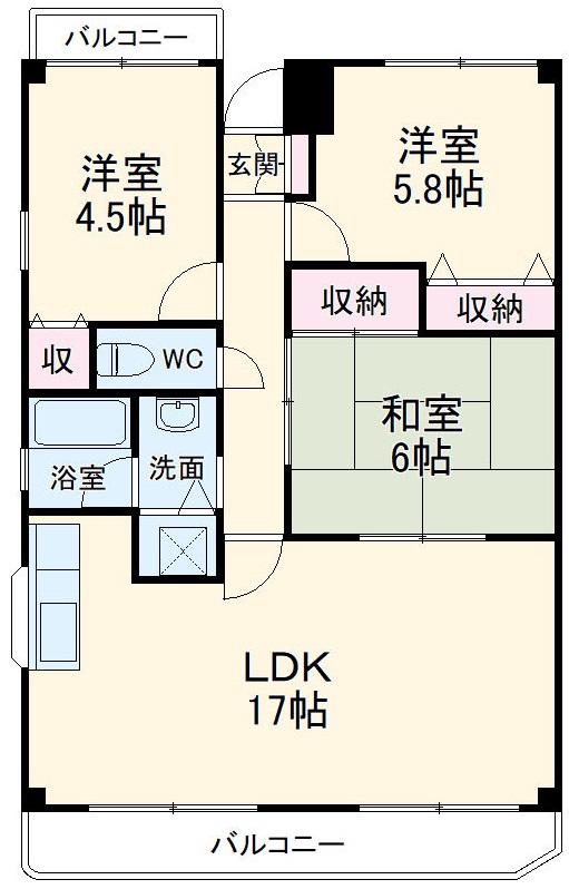 ラフィーネ八千代の間取り
