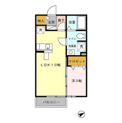 ベネツォーネ Eの間取り