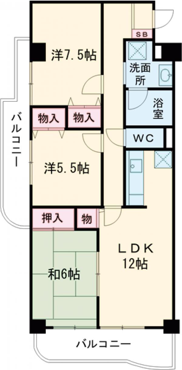 シェニートモンチーク武蔵関の間取り