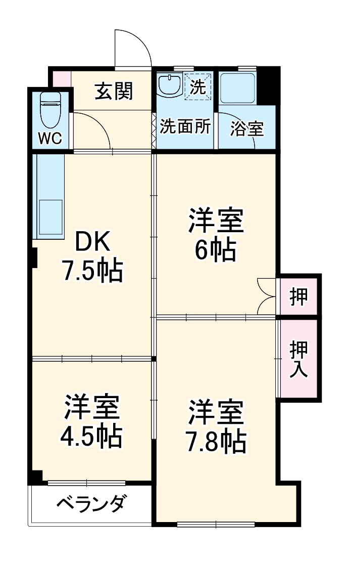 コーポ菊川の間取り