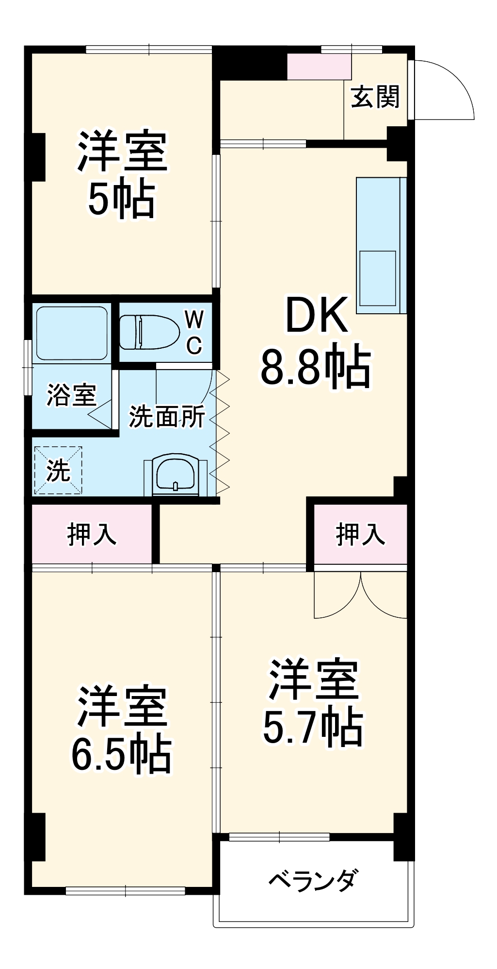 コーポ菊川の間取り