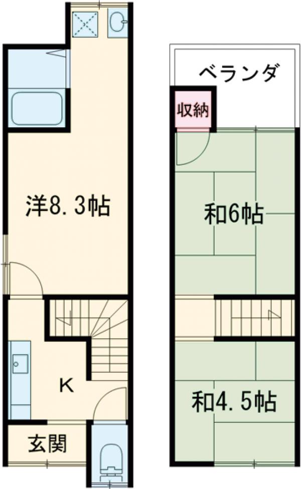 森本町上森本貸家の間取り