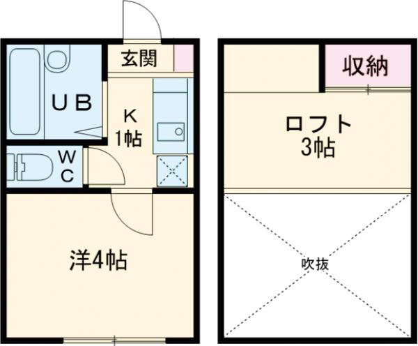 八景舎高円寺南Bの間取り